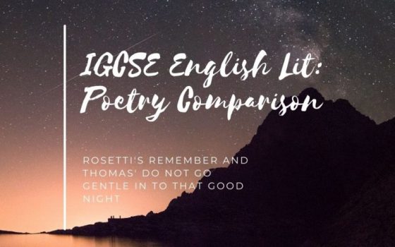 IGCSE English Lit Poetry Comparison-2 IGCSE English Lit Poetry Comparison-2