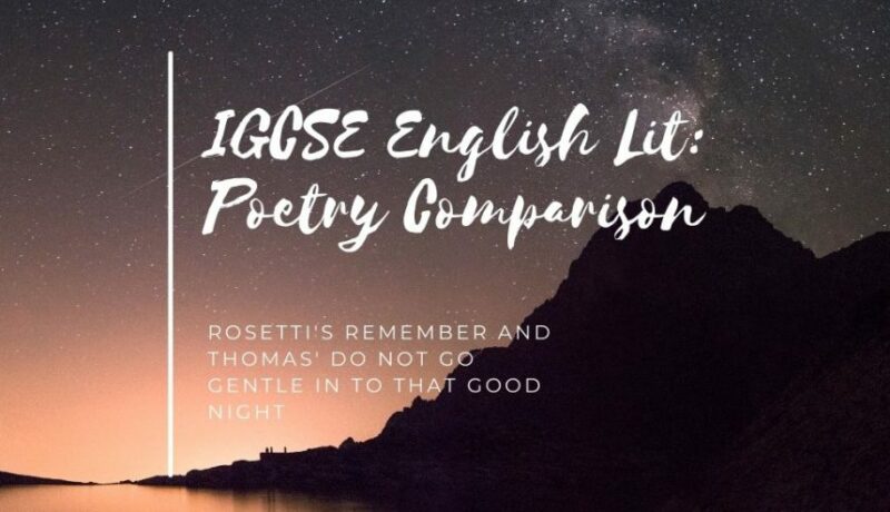 IGCSE English Lit Poetry Comparison-2