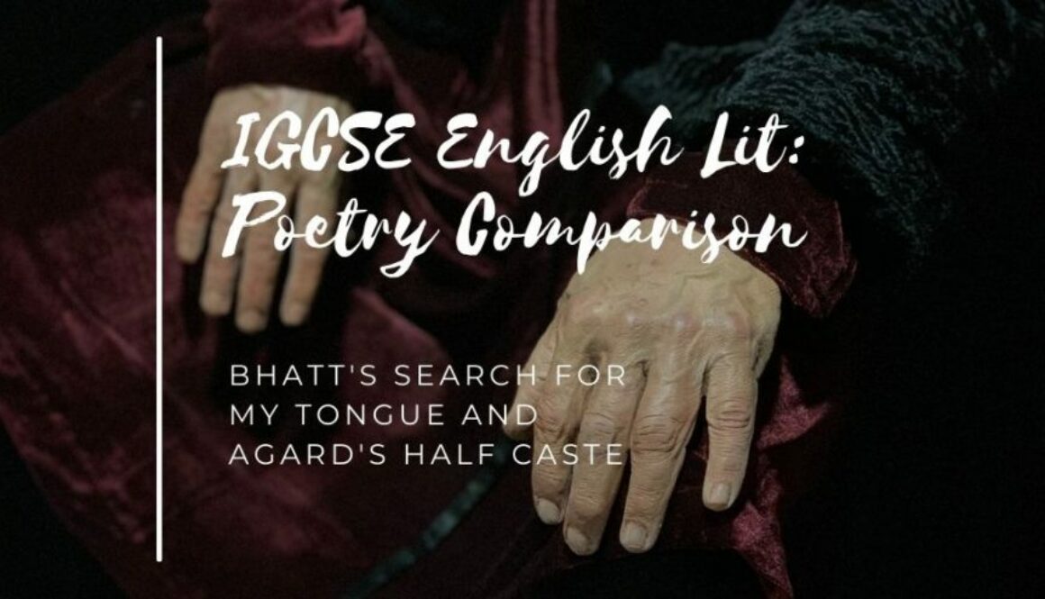 boat's search for my tongue and Agard's half caste